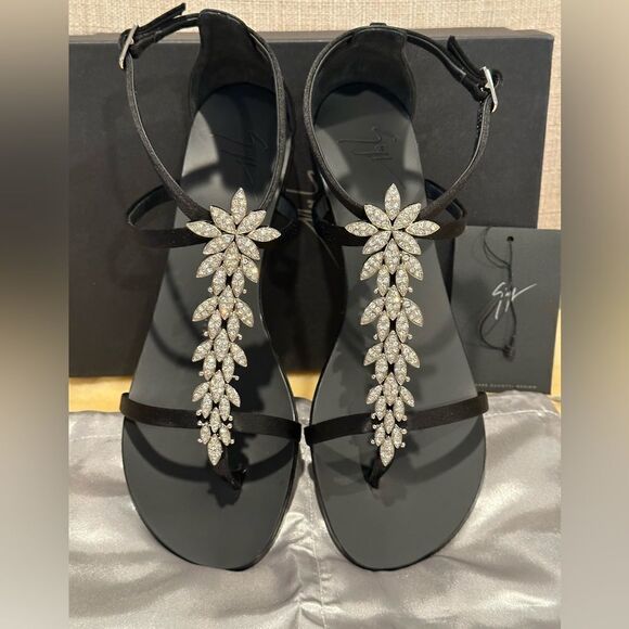 Giuseppe Zanotti  Raso Doppiatto crystal embellished sandals size EU 39 - Picture 8 of 16